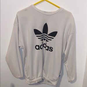 white adidas sweatshirt
